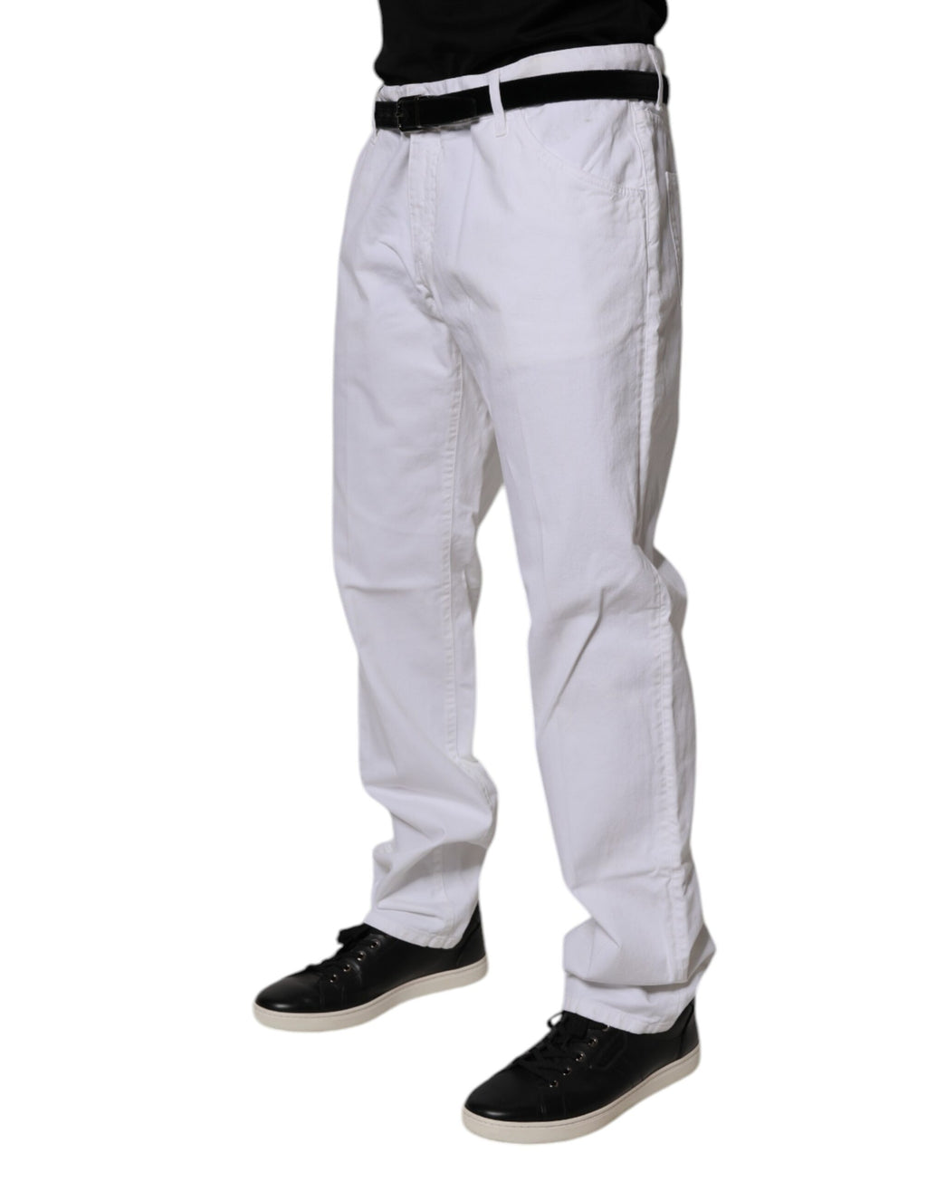 White Cotton Straight Men Denim Jeans