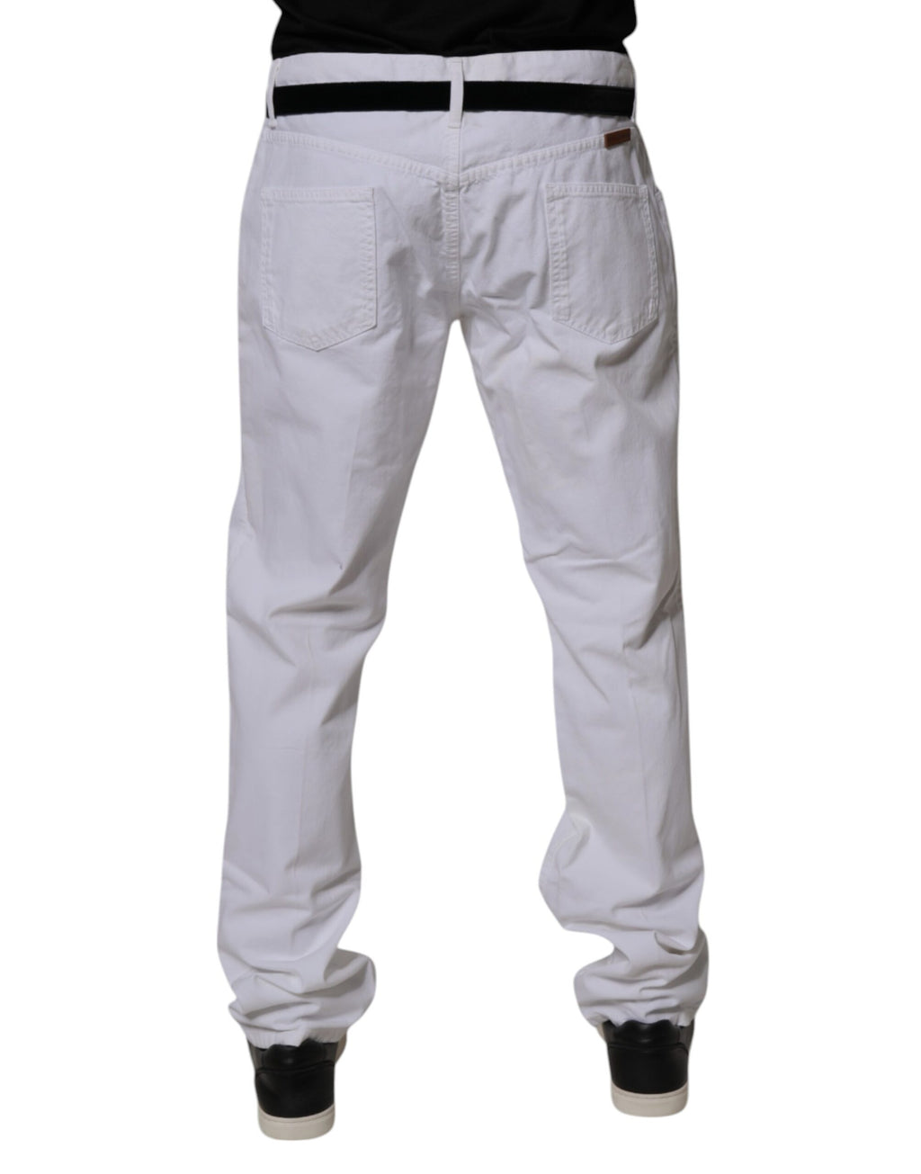White Cotton Straight Men Denim Jeans