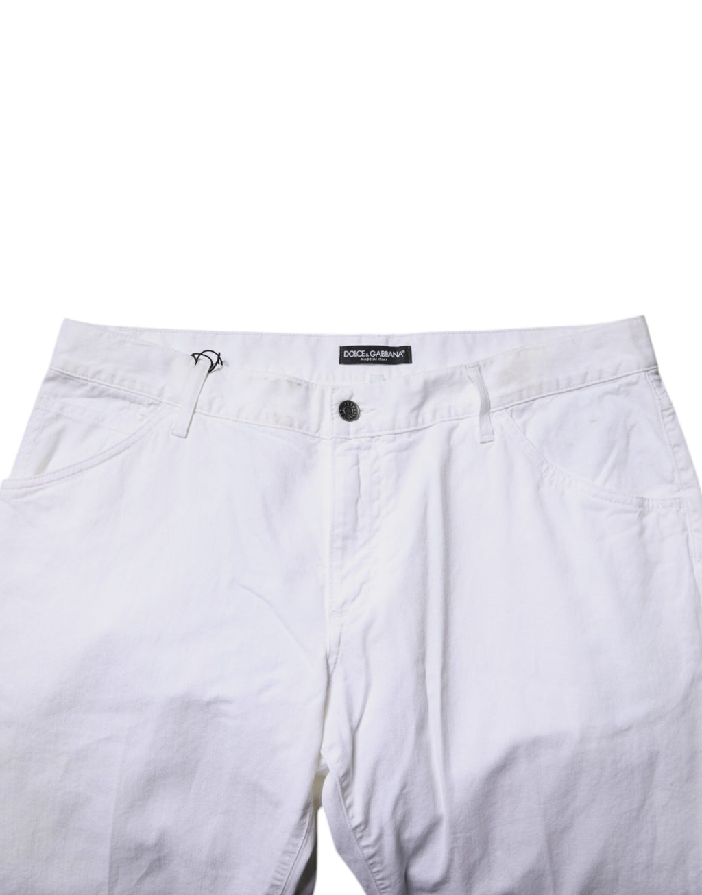 White Cotton Straight Men Denim Jeans