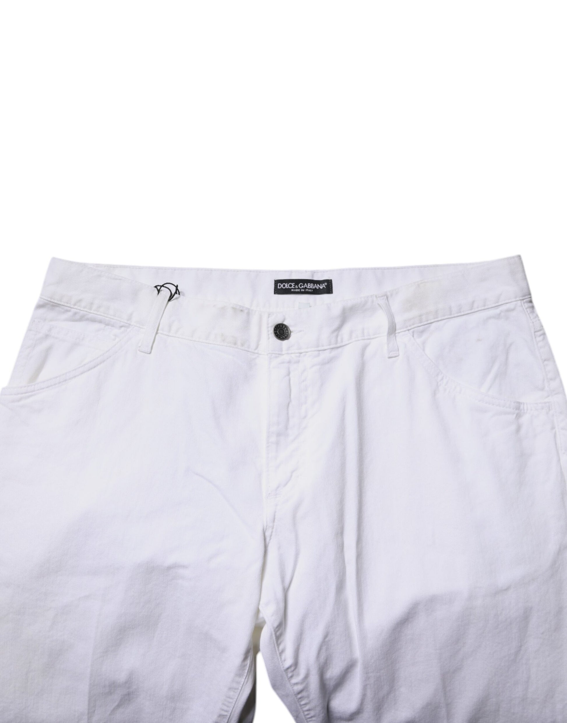 White Cotton Straight Men Denim Jeans