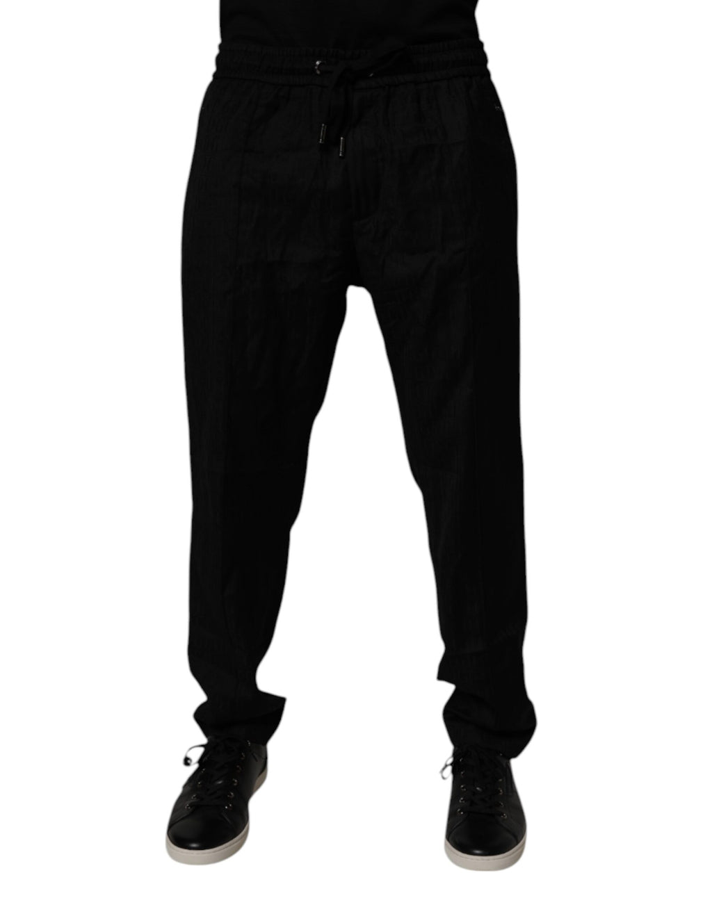 Black Wool Jogger Sweatpants Pants