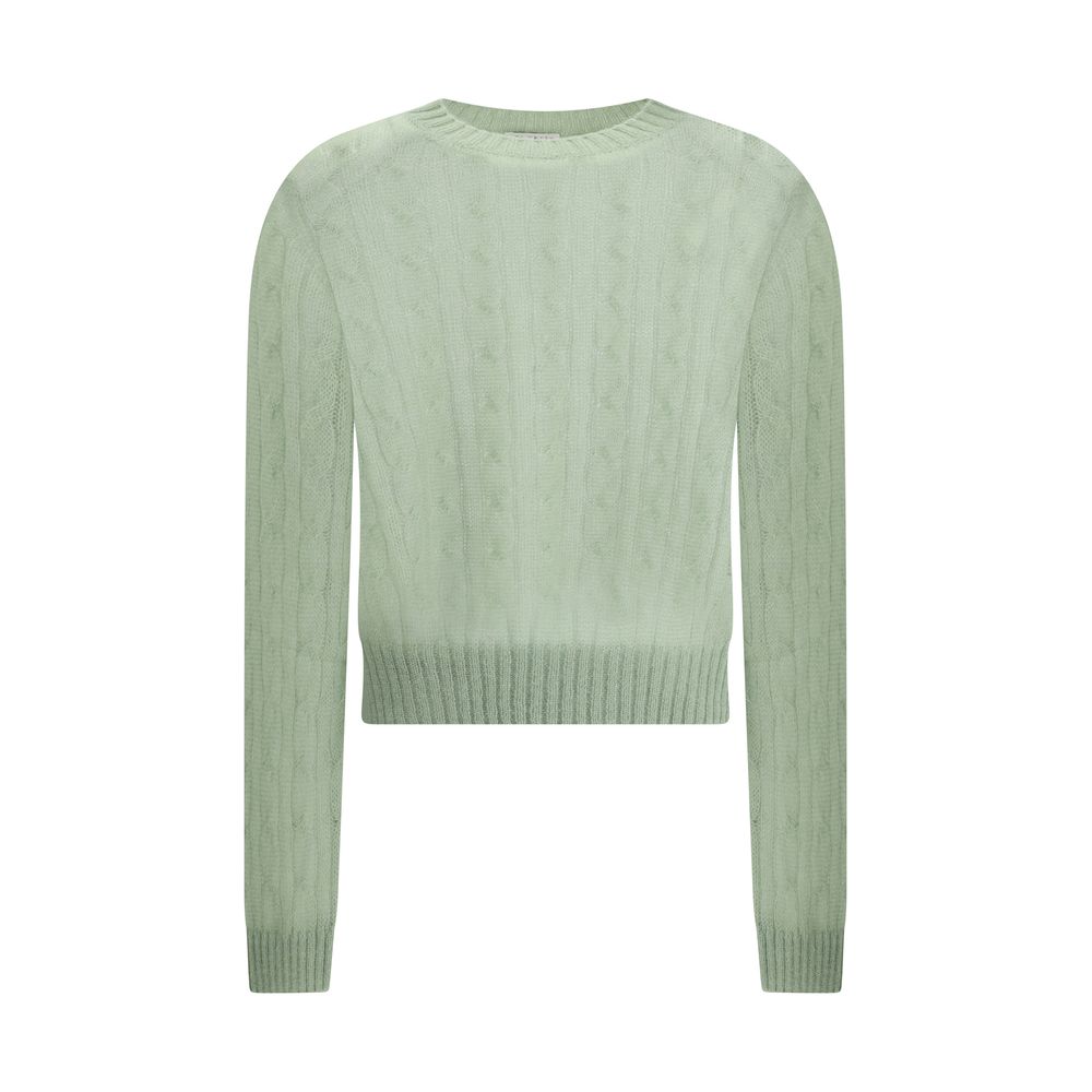 Mohair and wool cable knit Sweater