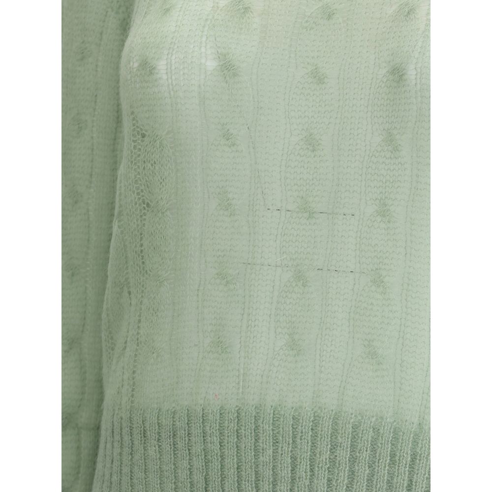 Mohair and wool cable knit Sweater