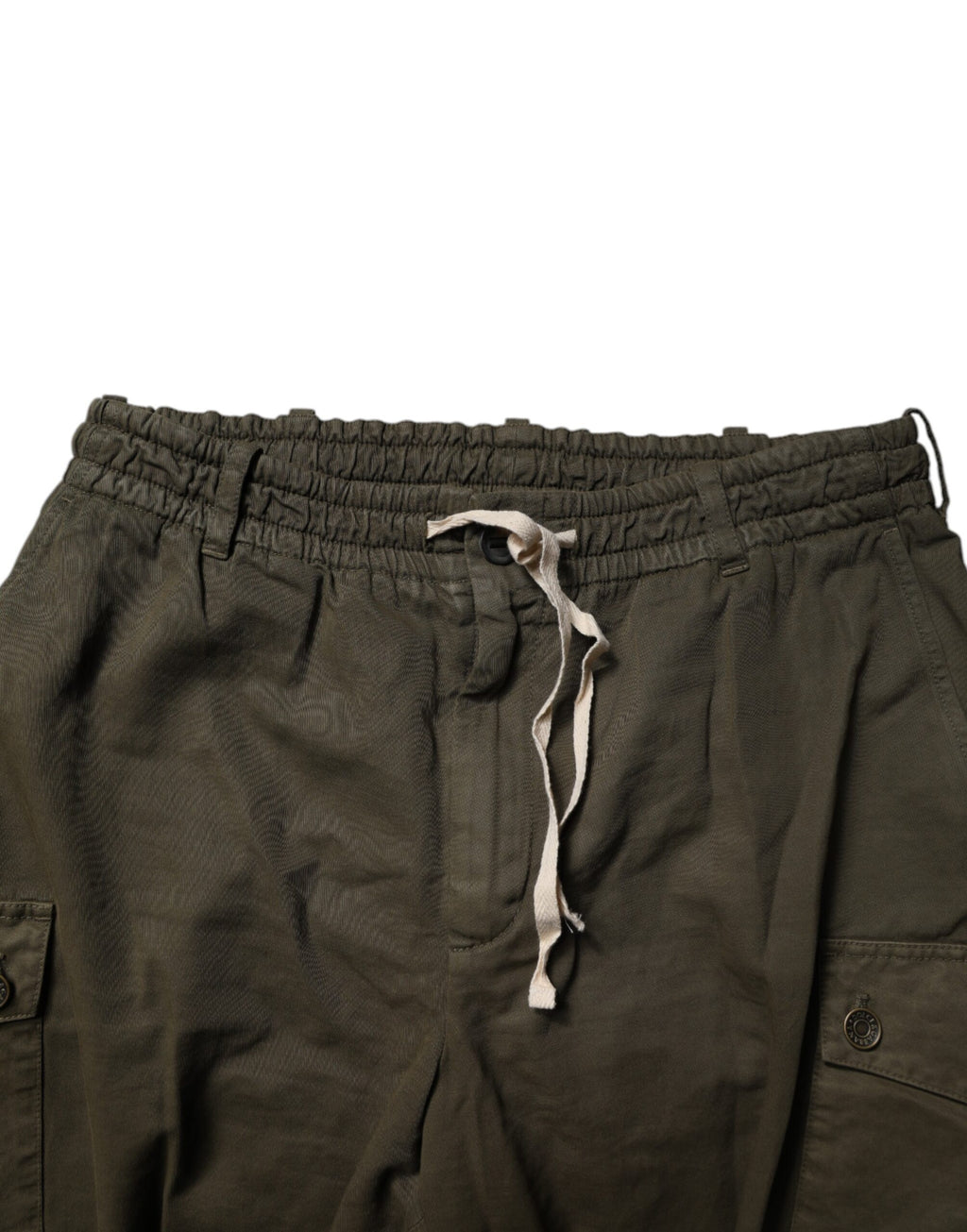 Brown Cotton Stretch Cargo Pants