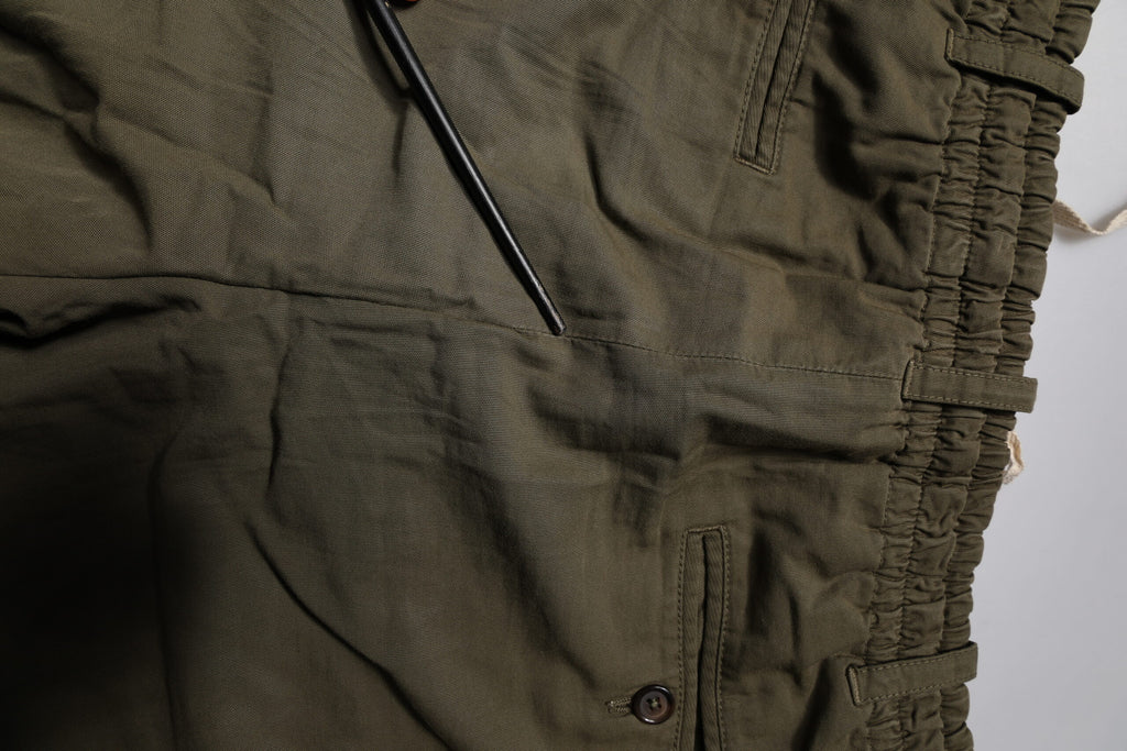 Brown Cotton Stretch Cargo Pants