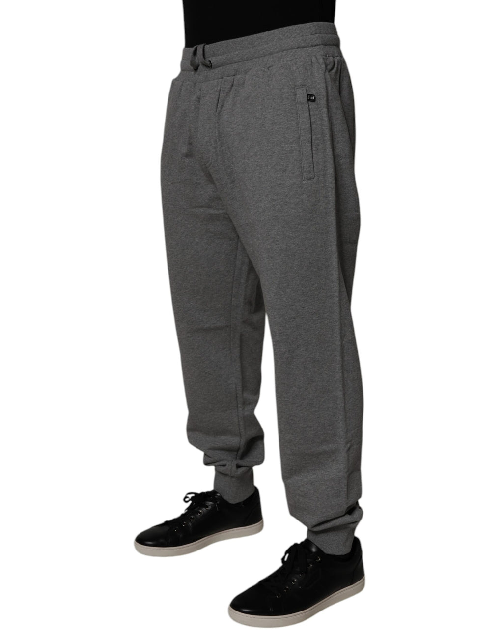Gray Logo Cotton Jogger Men Sweatpants Pants