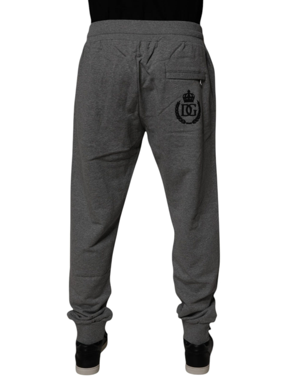 Gray Logo Cotton Jogger Men Sweatpants Pants