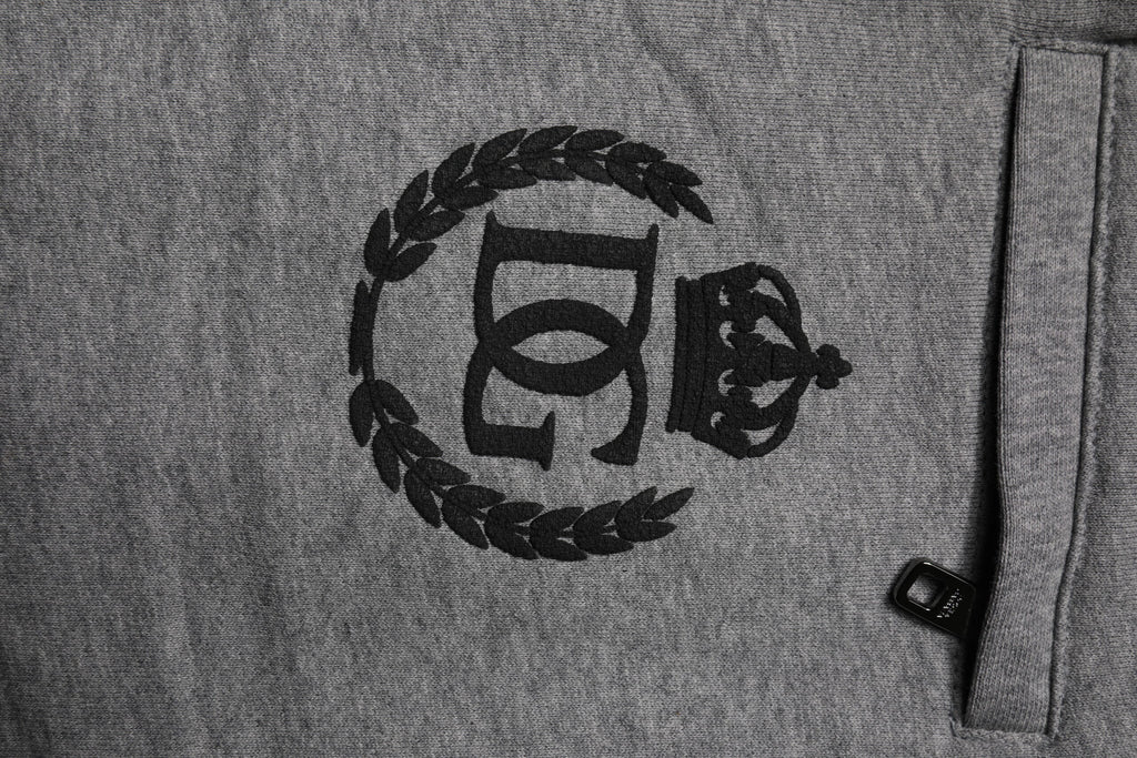 Gray Logo Cotton Jogger Men Sweatpants Pants