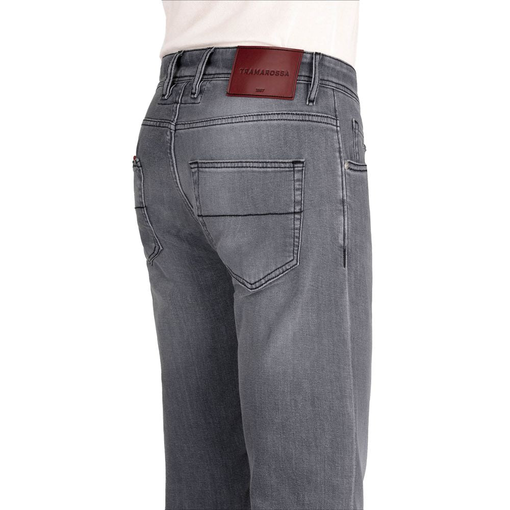 Gray Cotton Men Jeans