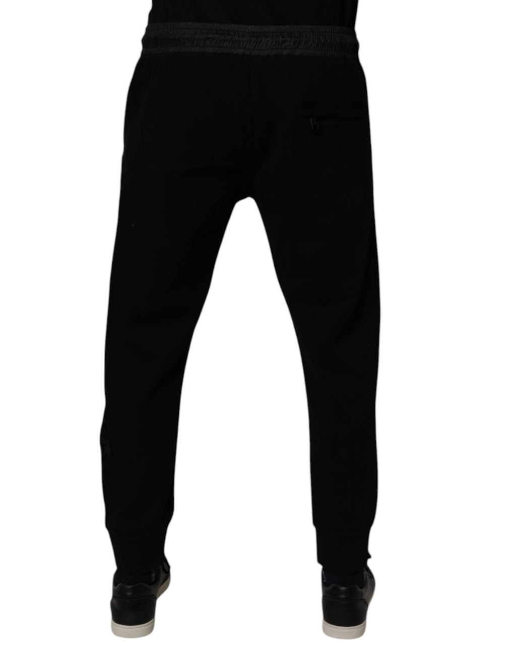 Black Cotton Blend Men Jogger Sweatpants Pants