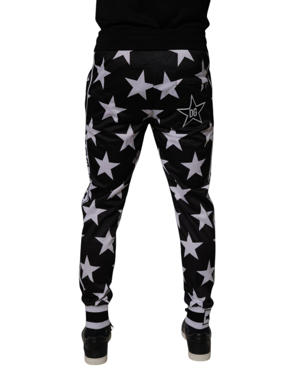 Black White Stars Jogger Men Sweatpants Pants