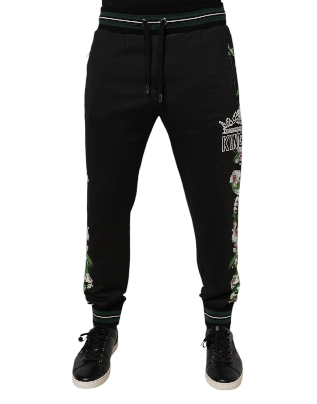 Black Floral King Men Jogger Sweatpants Pants