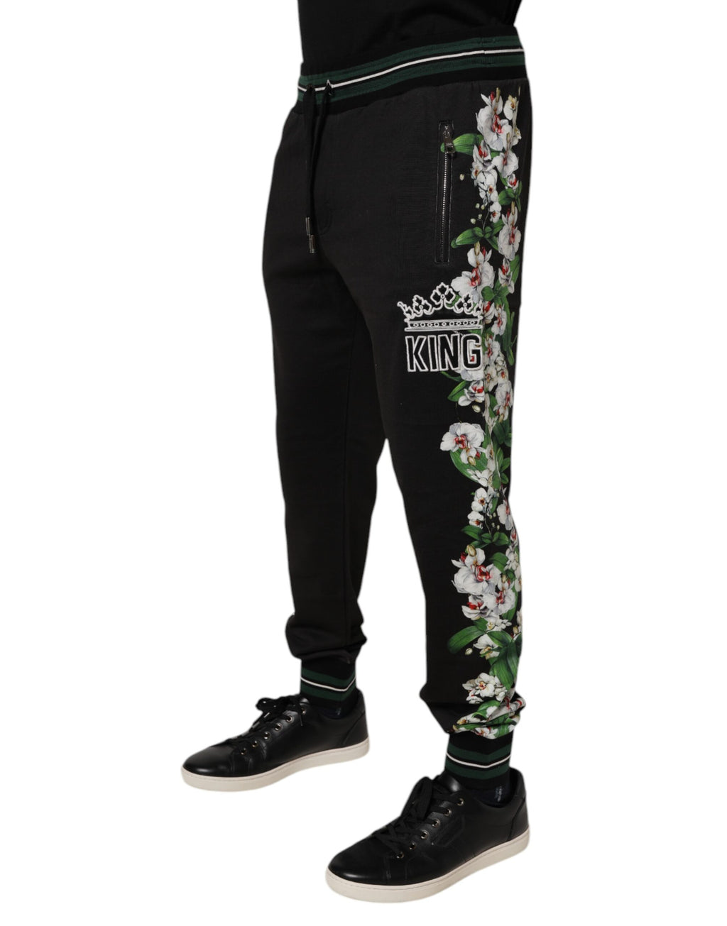 Black Floral King Men Jogger Sweatpants Pants