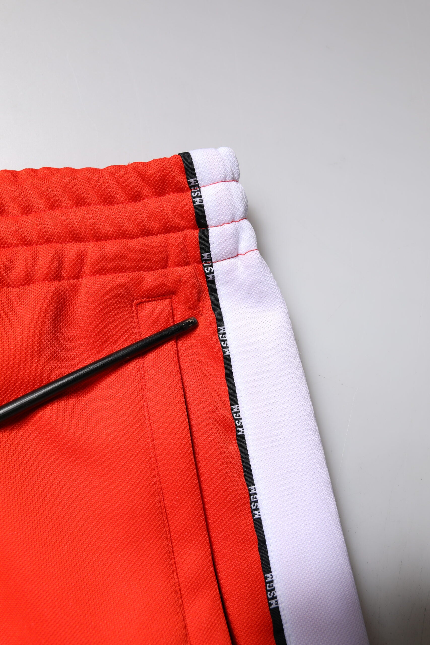 Red White Mid Waist Men Jogger Sweatpants Pants