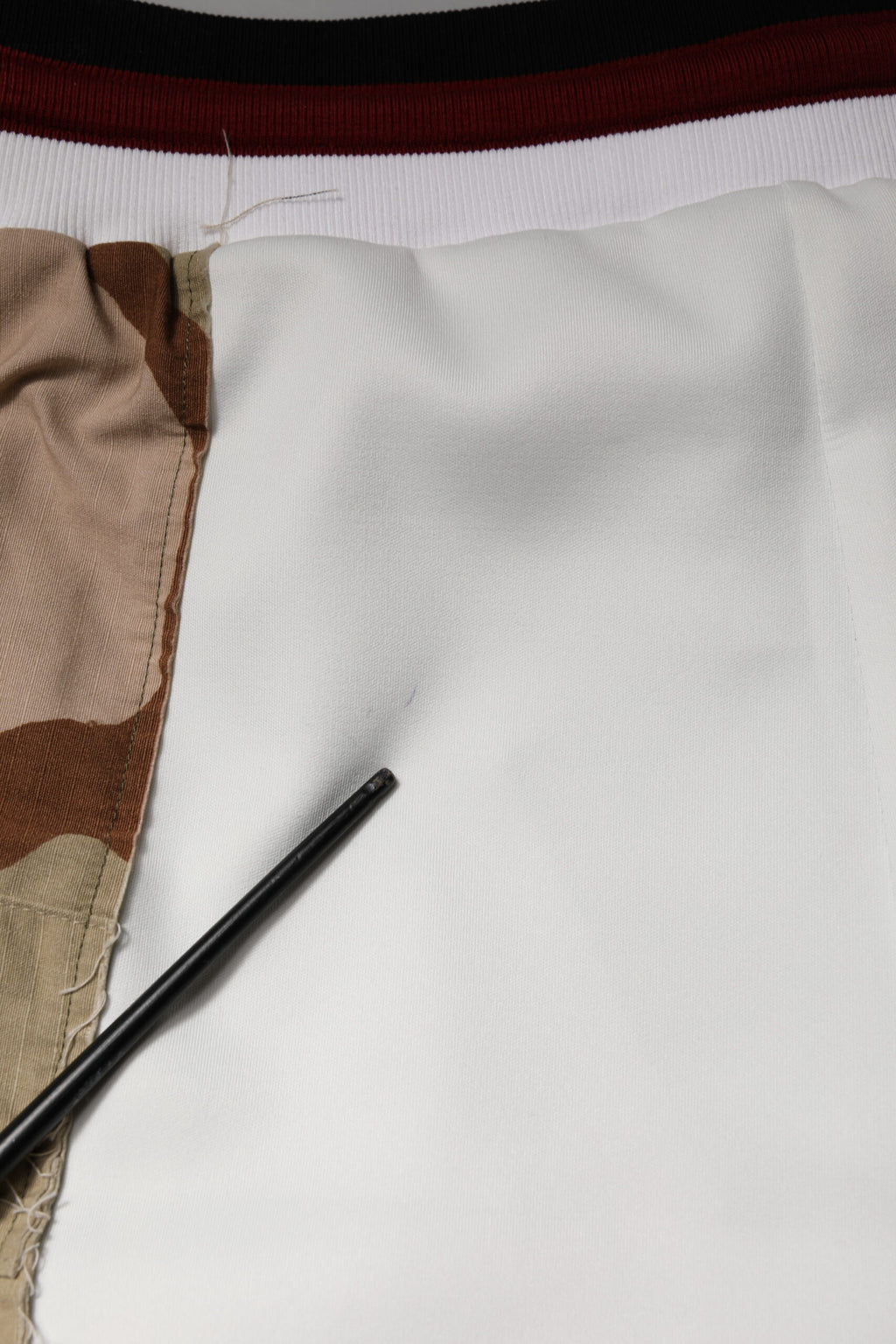 White Camouflage Patchwork Sweatpants Pants