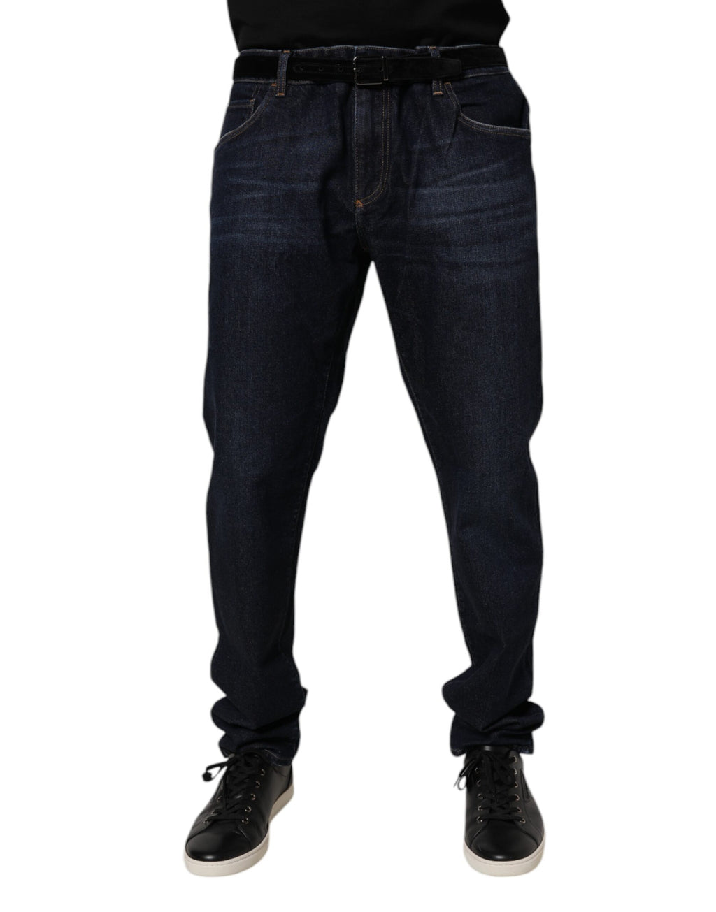 Dark Blue Cotton Stretch Skinny Denim Jeans
