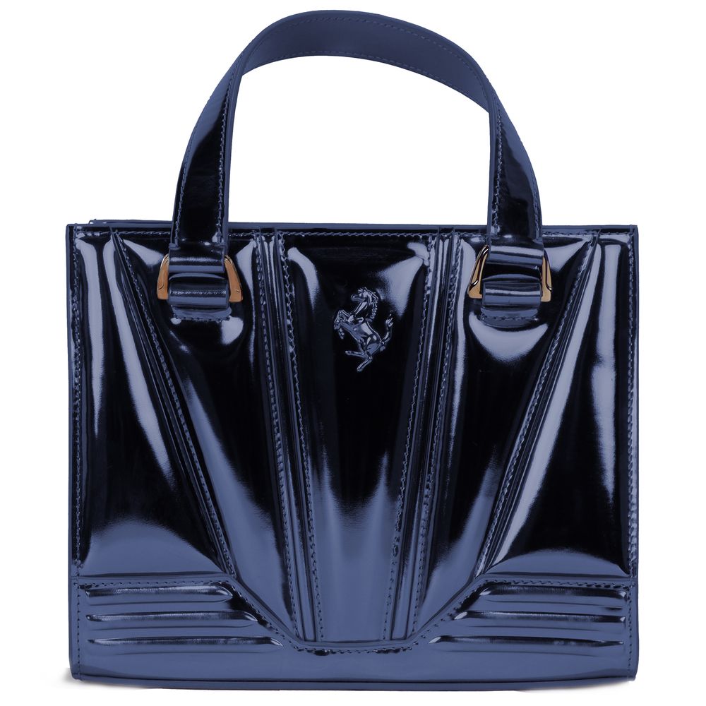Blue Leather Handbag