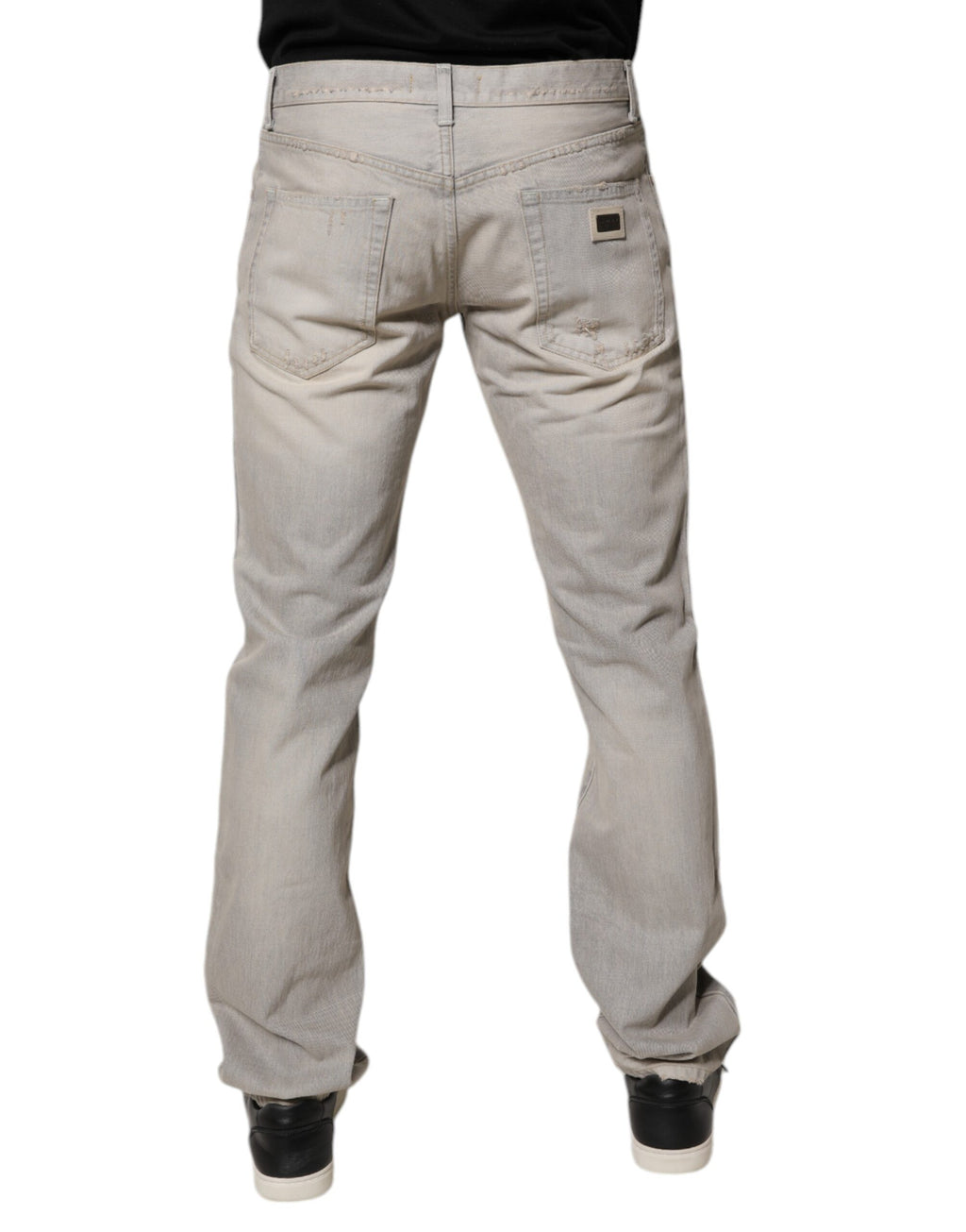 Light Gray Cotton Skinny Denim Jeans