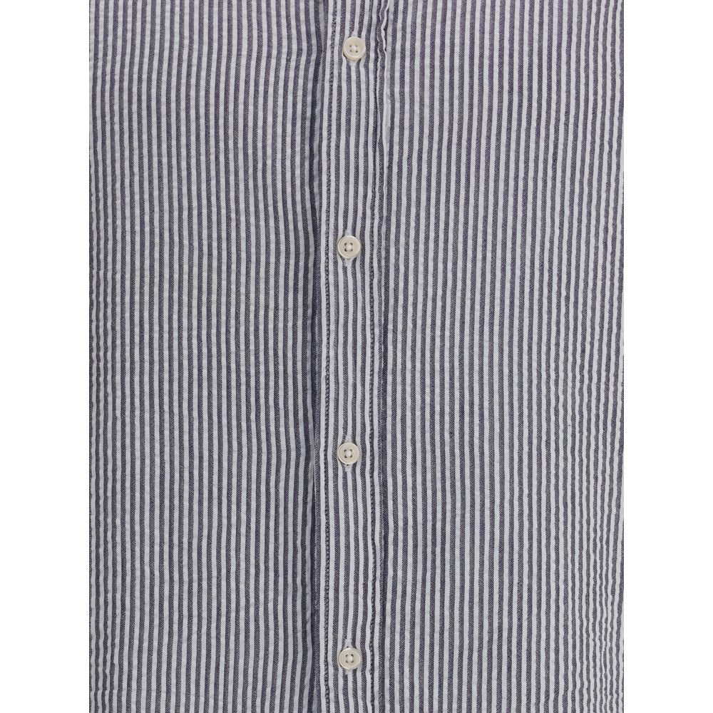Blue Cotton Pattern Shirt