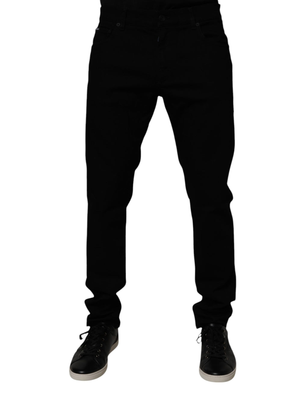 Black Cotton Stretch Slim Fit Men Denim Jeans