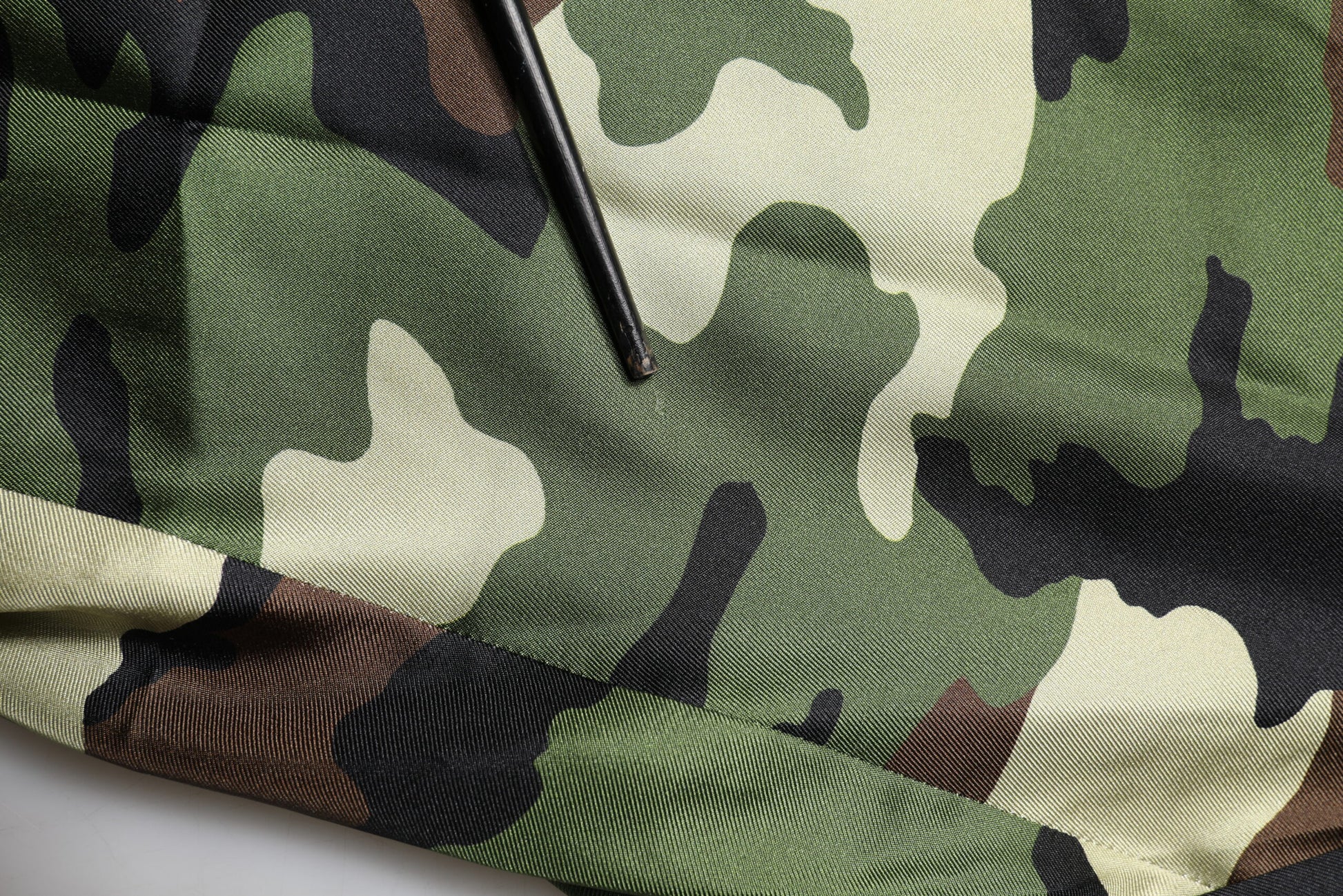 Multicolor Camouflage Silk Mid Waist Bermuda Shorts