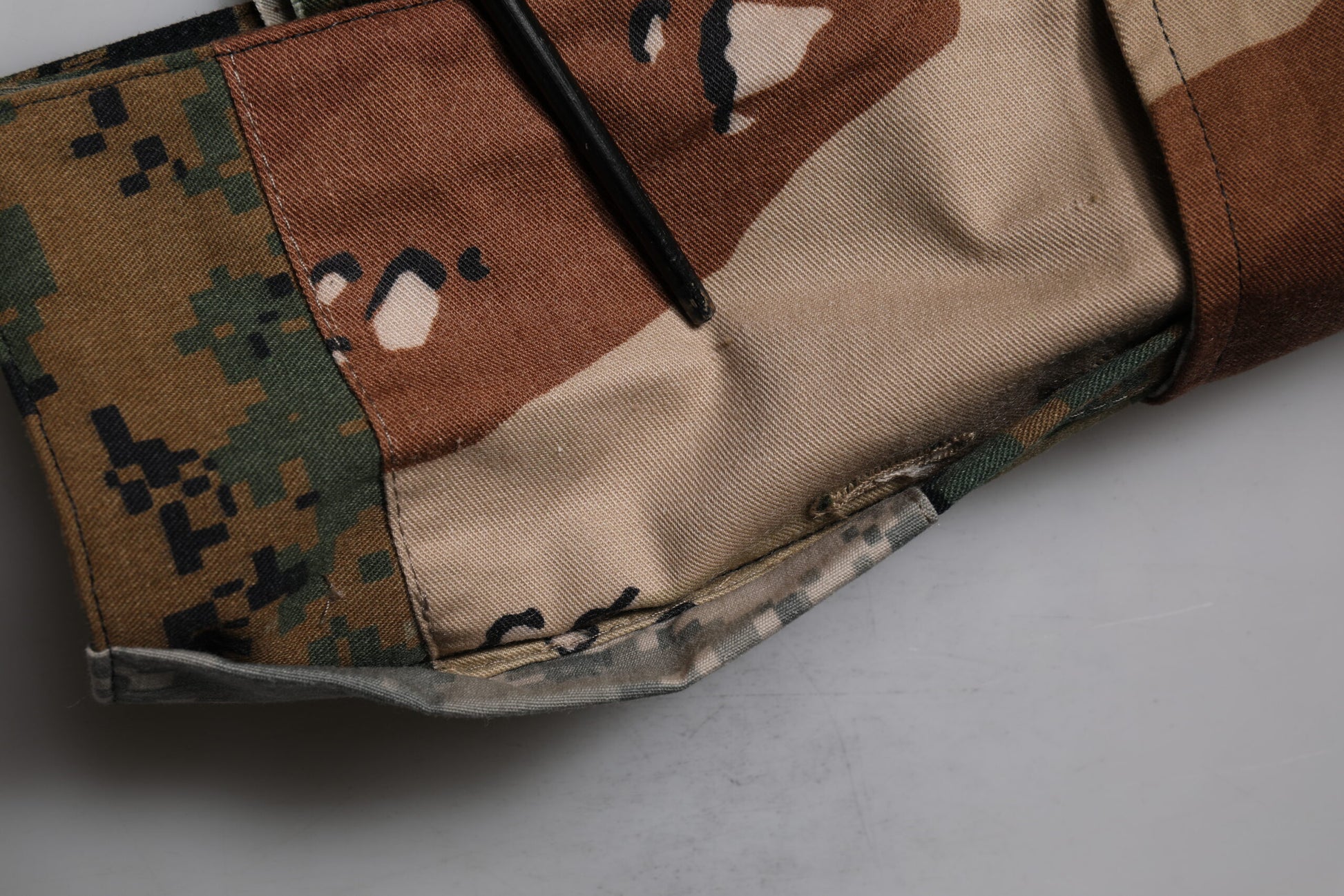 Green Patchwork Cargo Bermuda Shorts