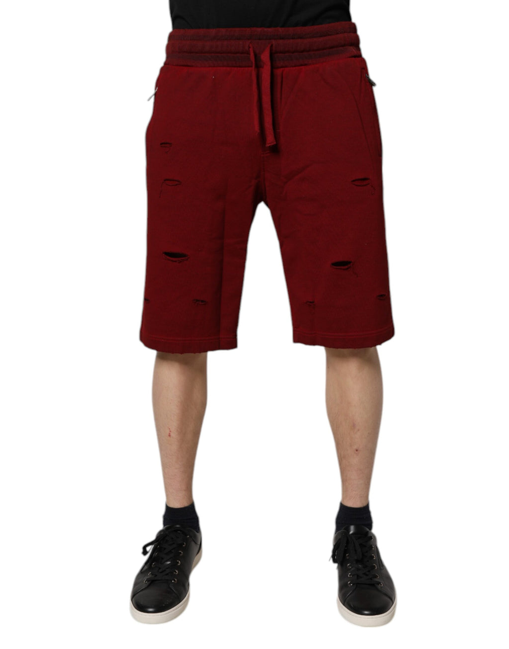 Maroon Rip Style Bermuda Sweatshorts Shorts