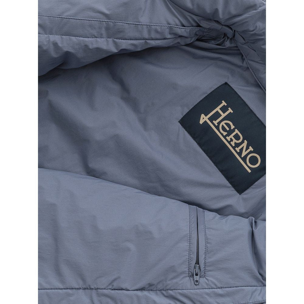 Blue Polyester Coat