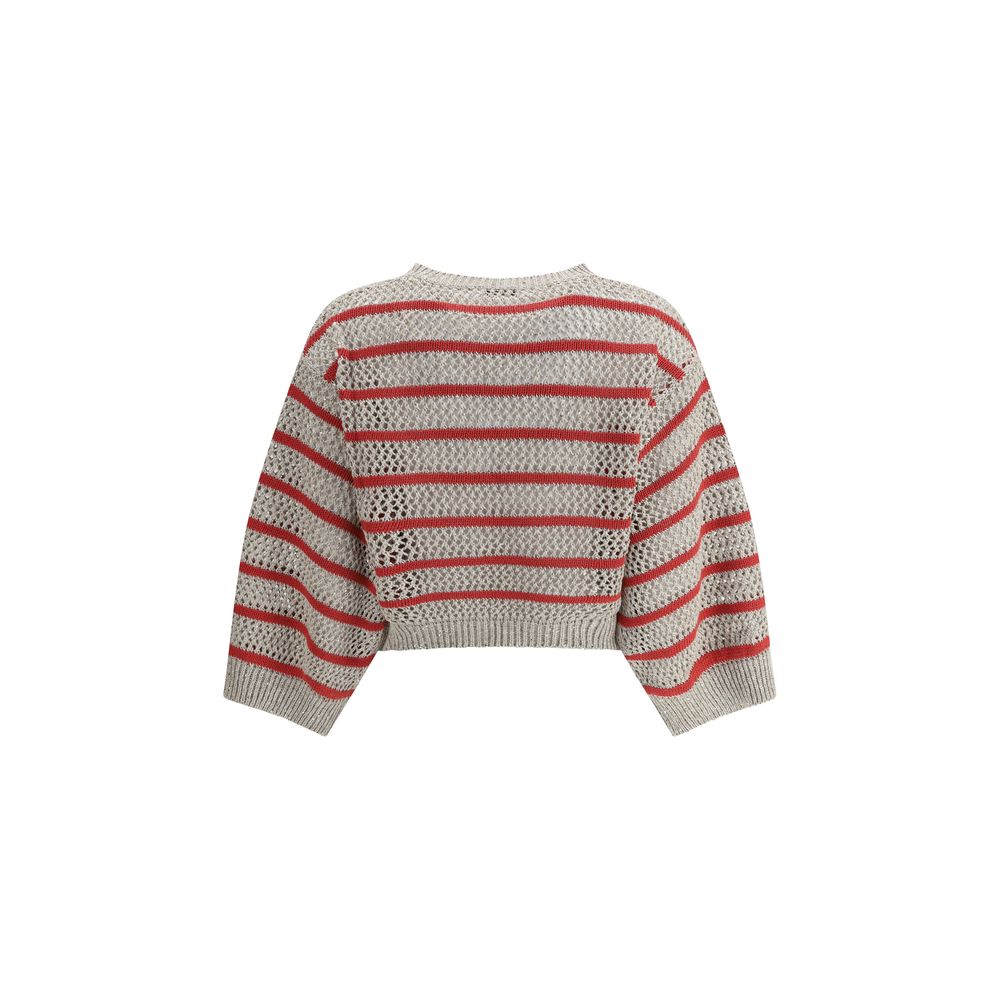 Sweater in perforated knit