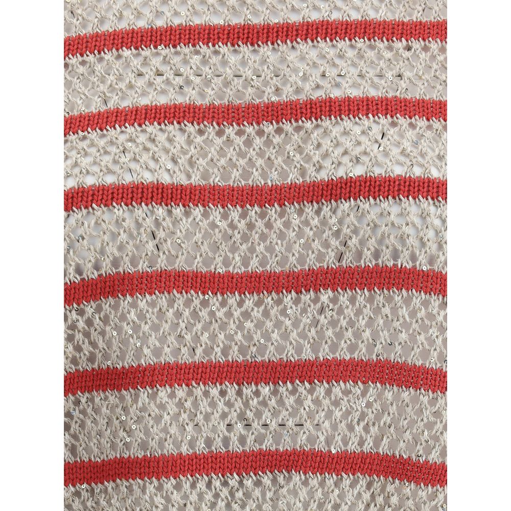 Sweater in perforated knit