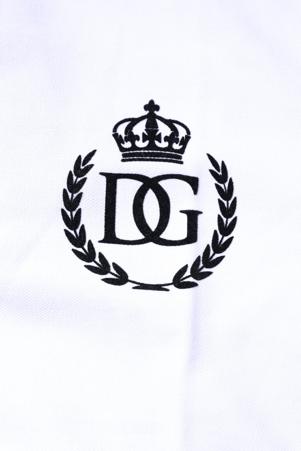 White Cotton Crown Collared Men Polo T-shirt