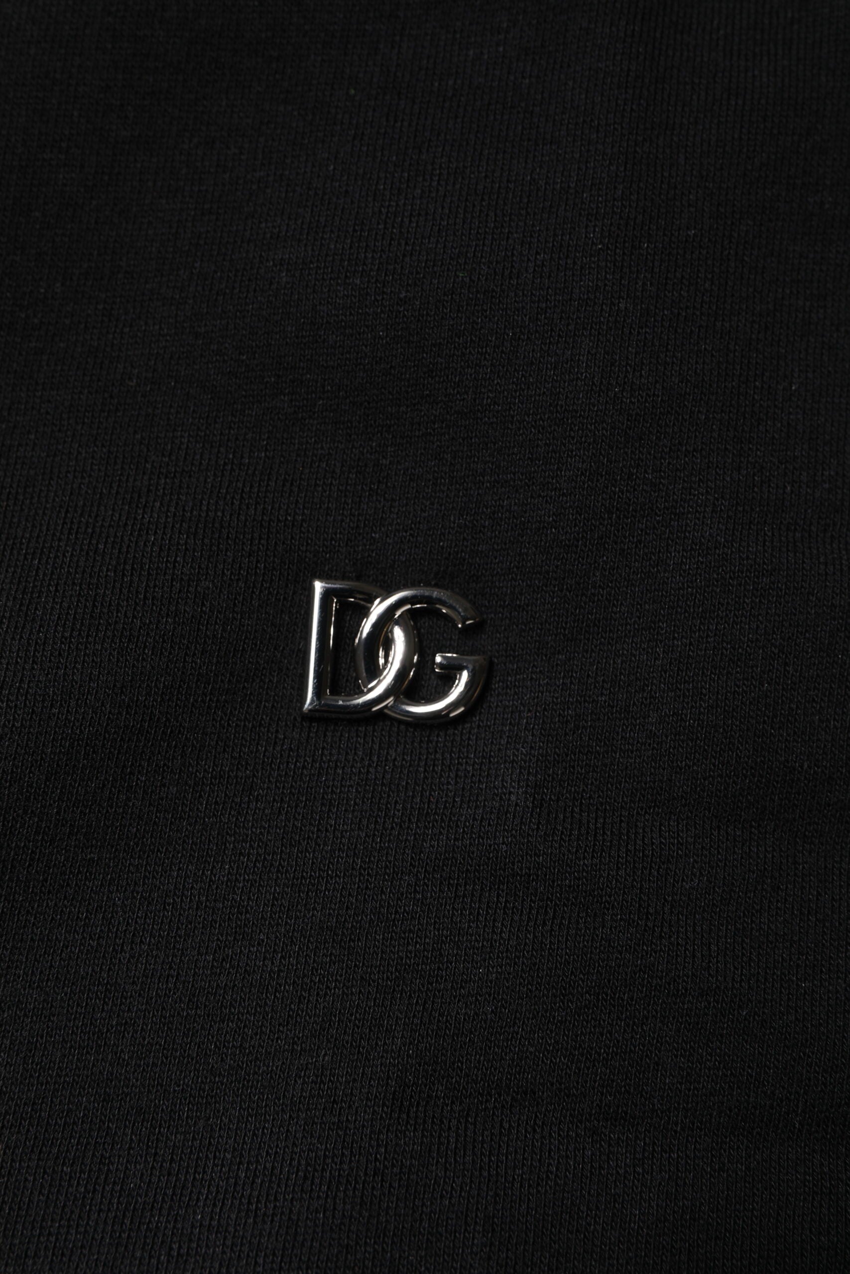 Black Cotton Crew Neck Sweatshirt Sweater