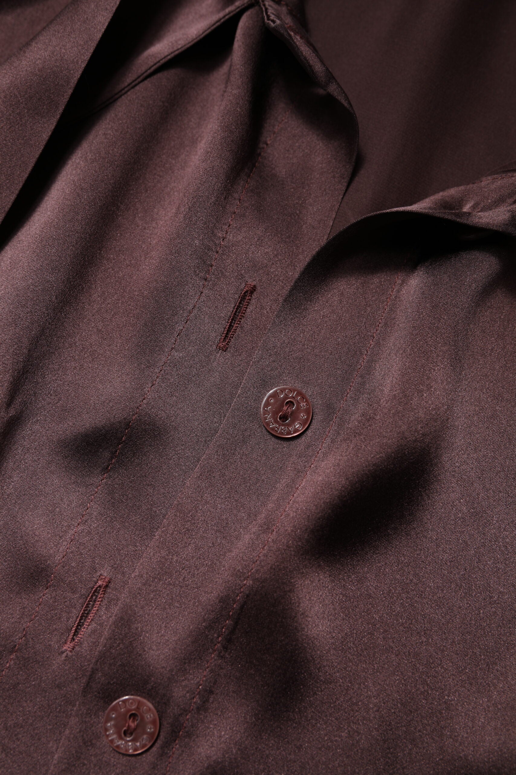 Brown Ascot Collar Long Sleeve Blouse Top