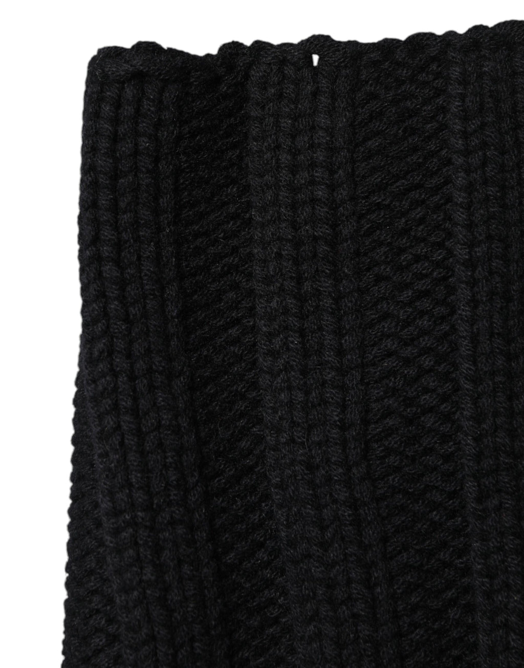 Black Cashmere Knitted Neck Warmer Foulard Scarf