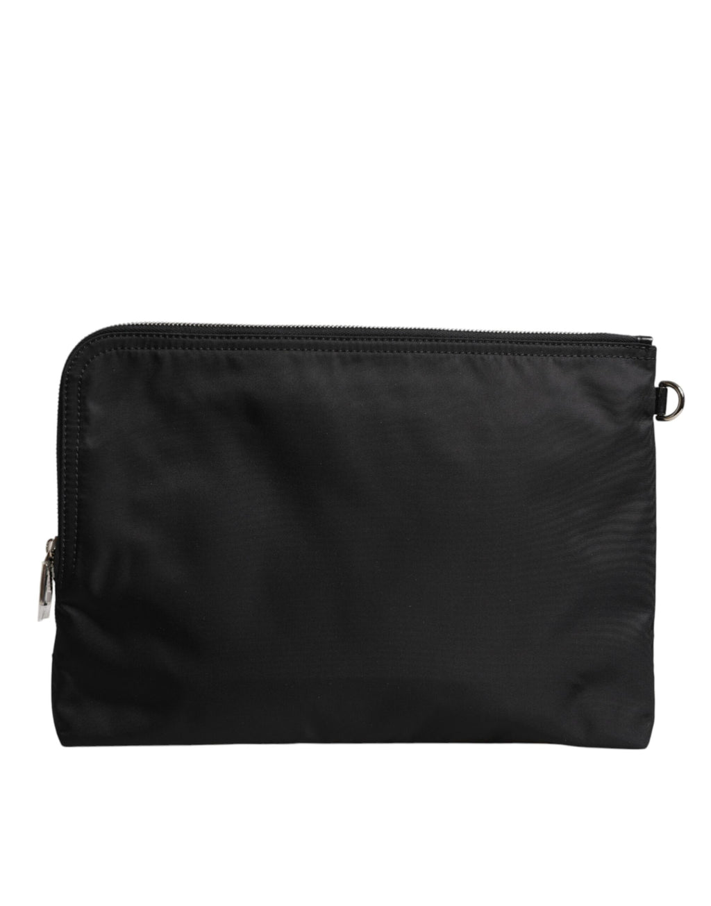 Black DG Milano Print Nylon Pouch Clutch Bag
