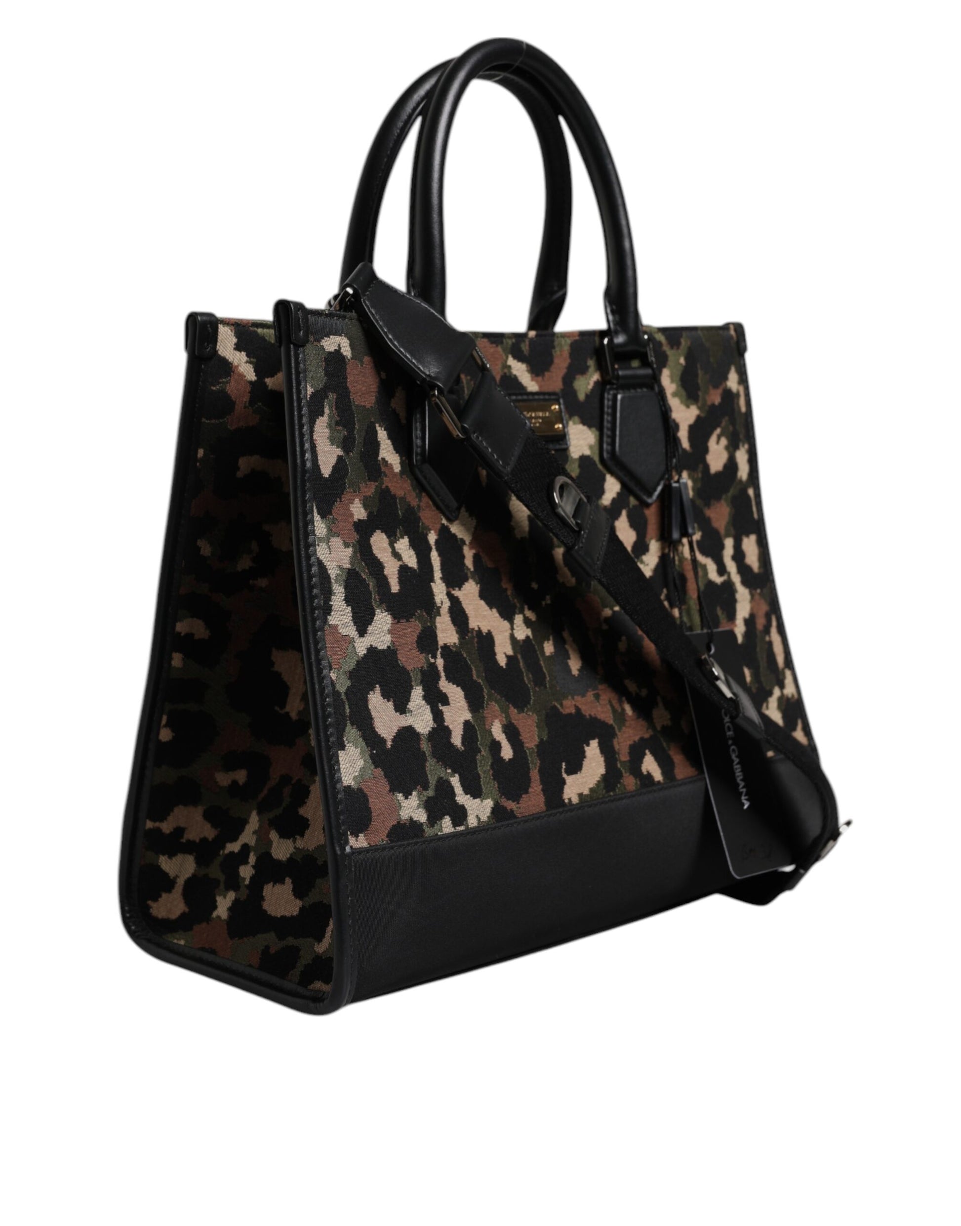 Multicolor Leopard Shopping Tote Shoulder Bag