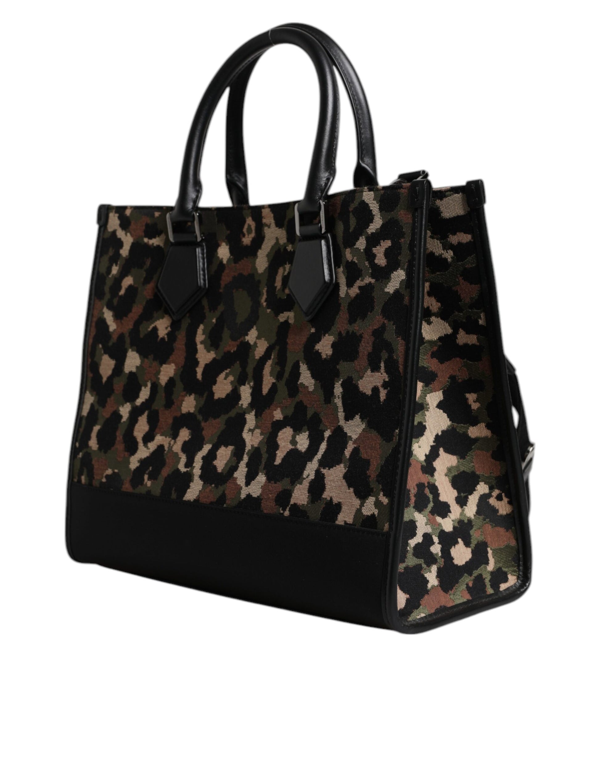 Multicolor Leopard Shopping Tote Shoulder Bag