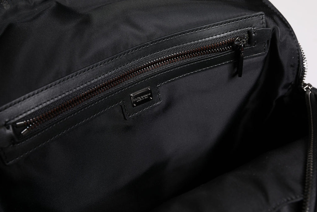 Multicolor Leopard Print DG Logo Plaque Men Backpack Bag