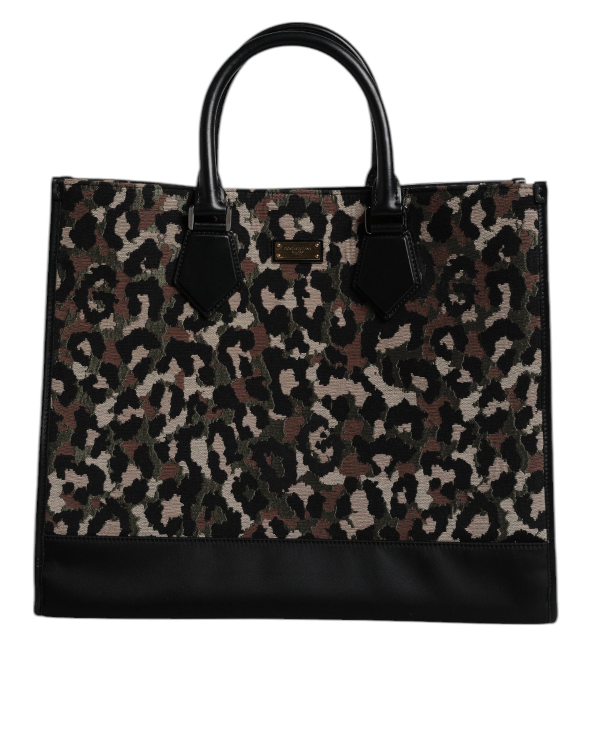 Multicolor Leopard Shopping Tote Shoulder Bag