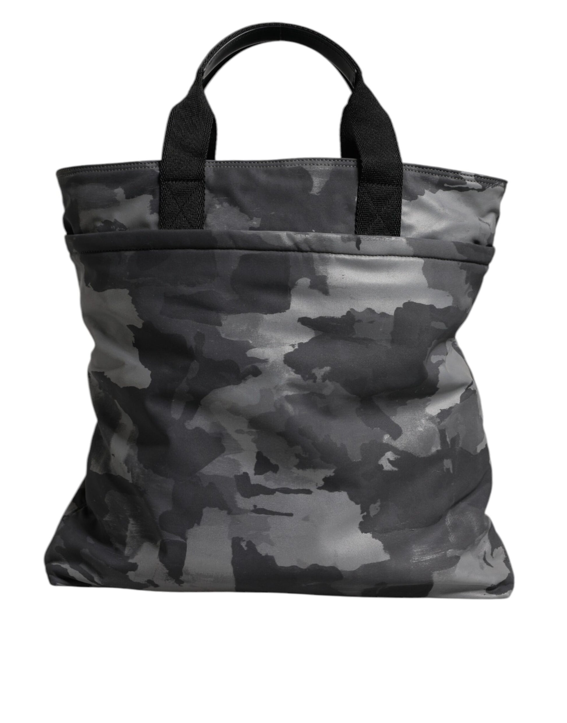 Black Camouflage Shoulder Strap Logo Plaque Bag