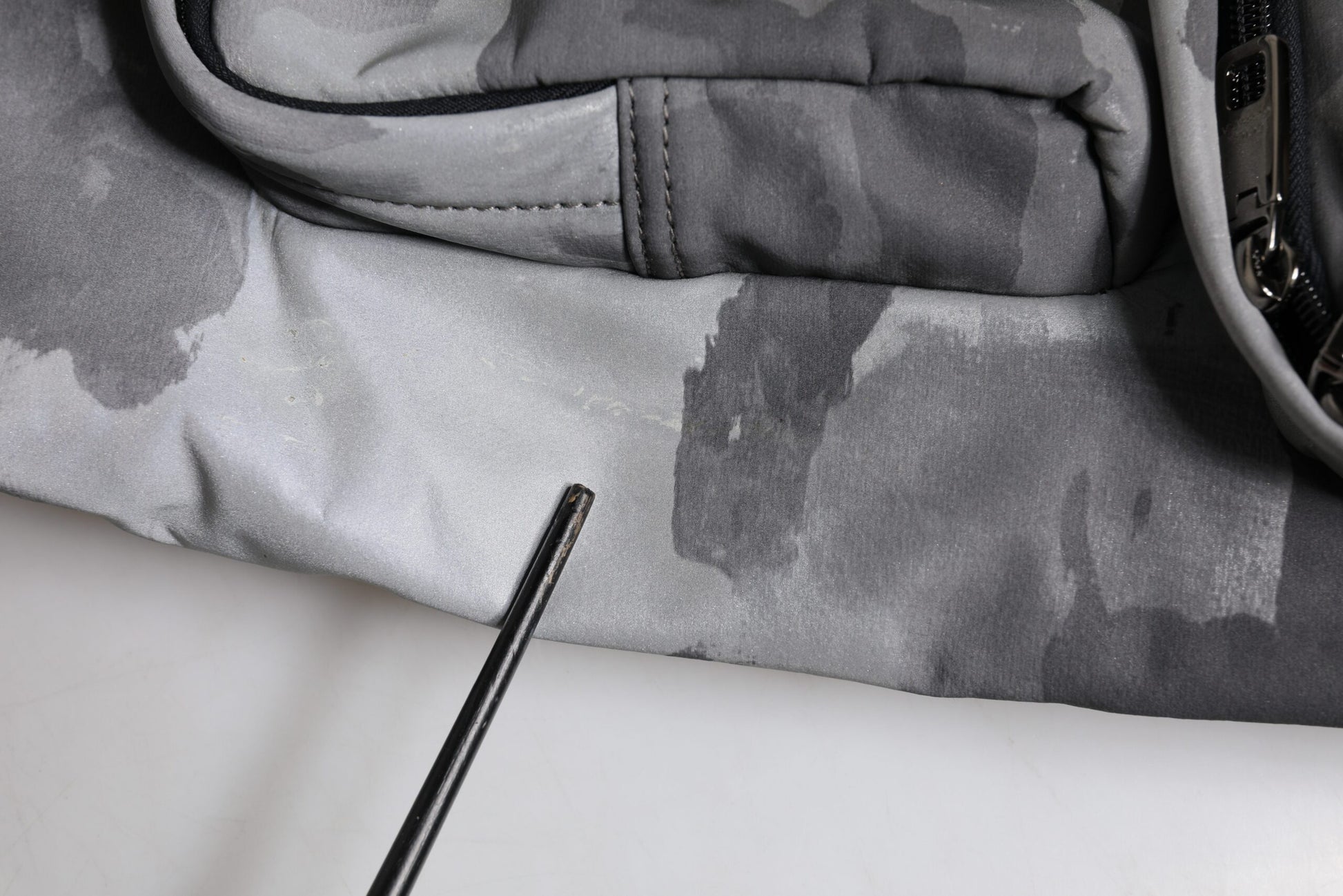 Black Camouflage Shoulder Strap Logo Plaque Bag