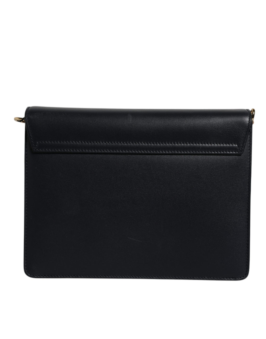Black Calfskin Leather Shoulder Strap Bag