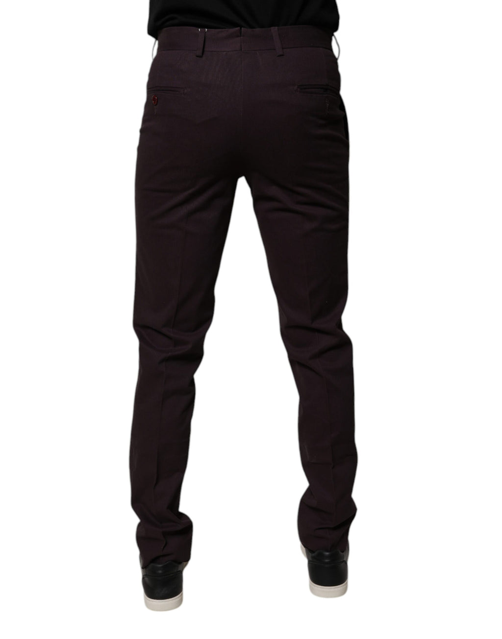 Brown Pure Cotton Slim Fit Men Dress Pants