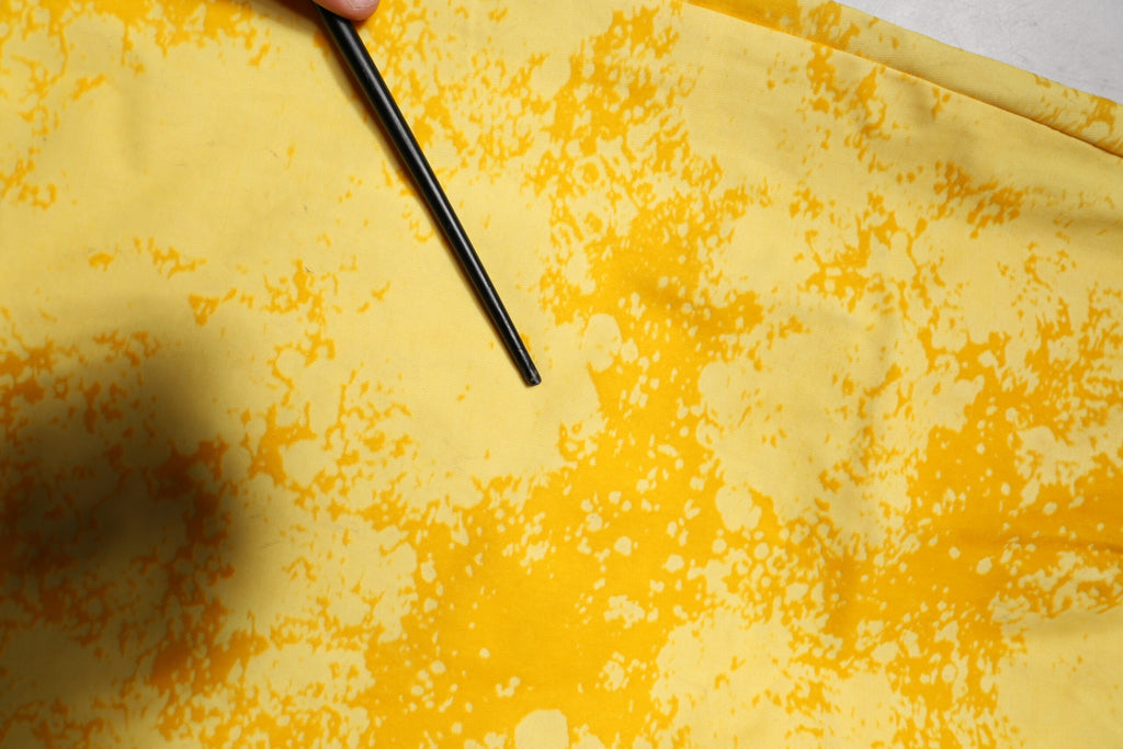 Yellow Tie Dye Cotton Straight Denim Jeans