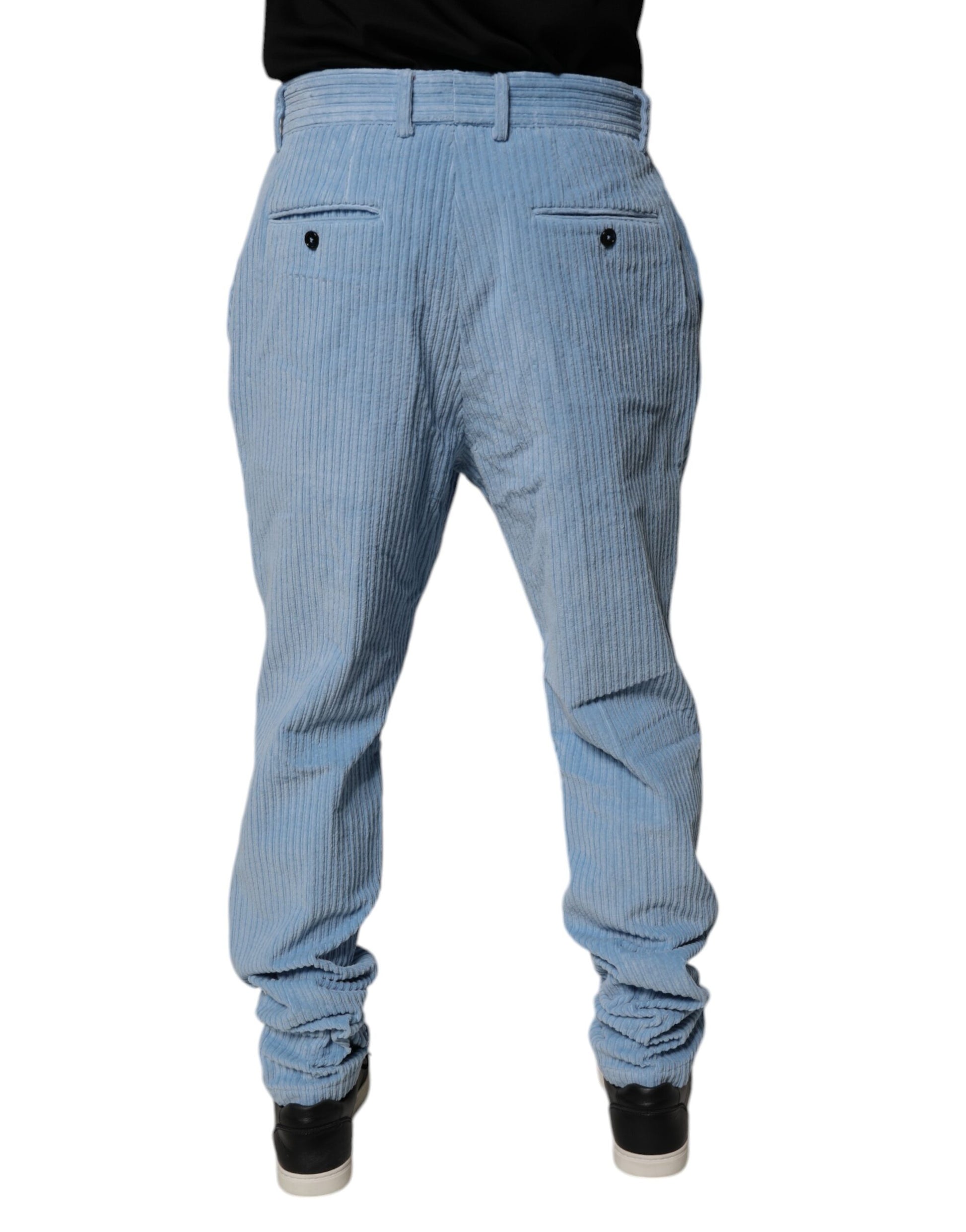 Light Blue Corduroy Cotton Skinny Denim Jeans