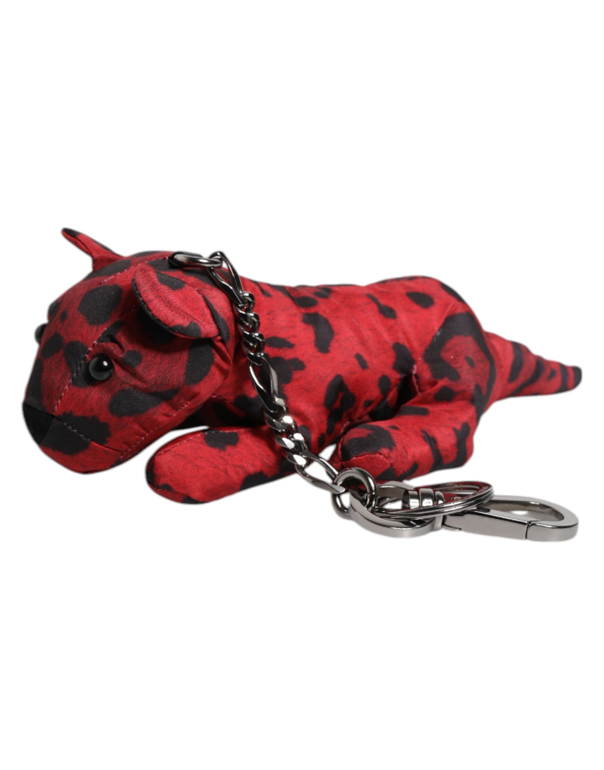 Red Black Polyester Animal Silhouette Keychain Keyring