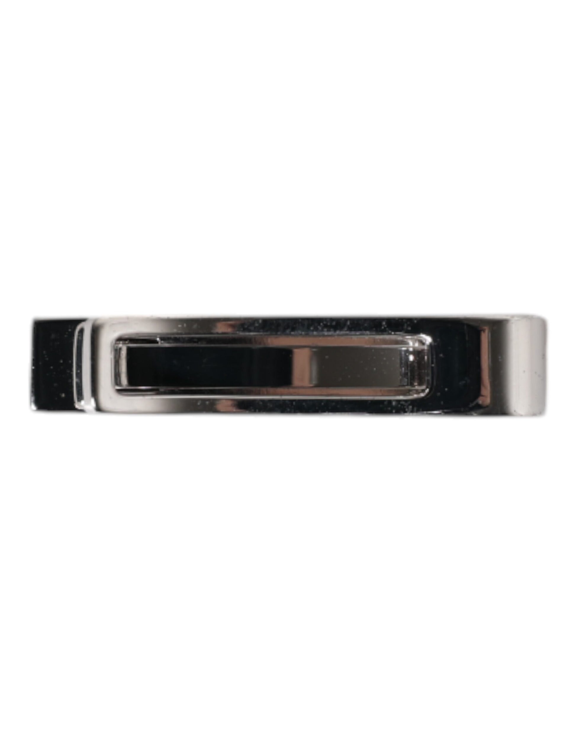 Silver Tone Brass Logo Branded Tie Clip Bar