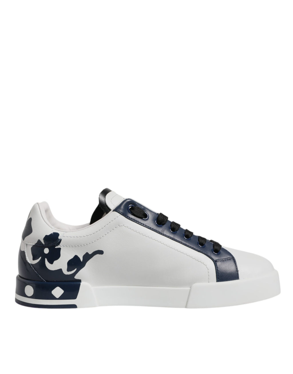 White Blue Crown Low Top Men Sneakers Shoes