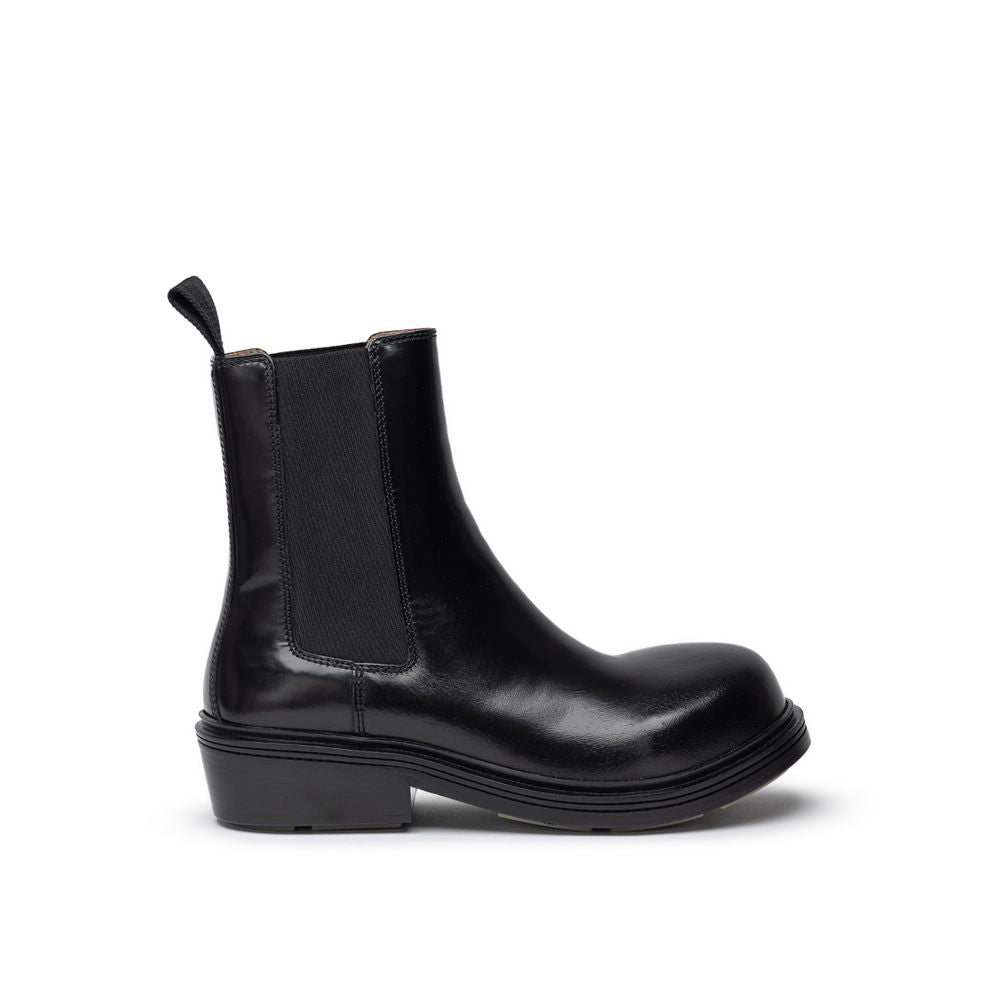 Black Leather Chelsea Boots