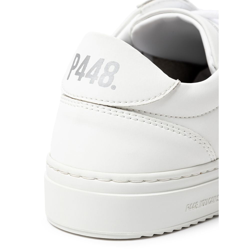 White Leather Athletic Sneakers